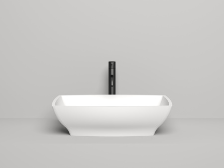 Раковина из искусственного камня S-Sense Salini Gloria 1102104G 60х40 накладная цвет белый без отверстий под смеситель
